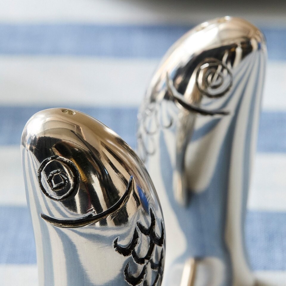 Sardine Metal Salt & Pepper Shakers